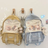 cute girls backpack women large capacity ins simple school bags for teens female korean harajuku school student bookbag ladies