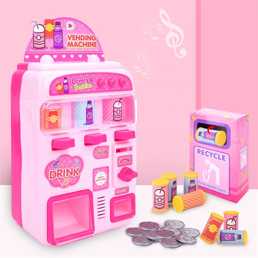

Kids Simulation Vending Machine with Coins Drinks Pretend Play Education Toys for Children Games Birthday Gifts Kids toys