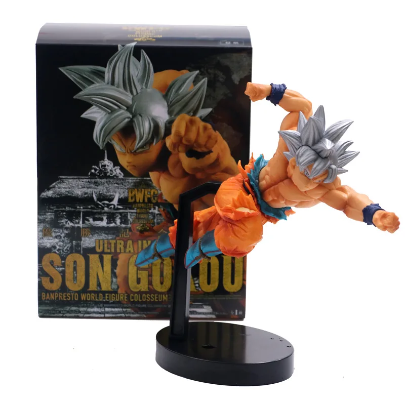 

18Cm Dragon Ball Silver Punch Son Goku Action Figure Model Toy Collectible Anime Battle Goku Doll Ornament Fans Toy Gift