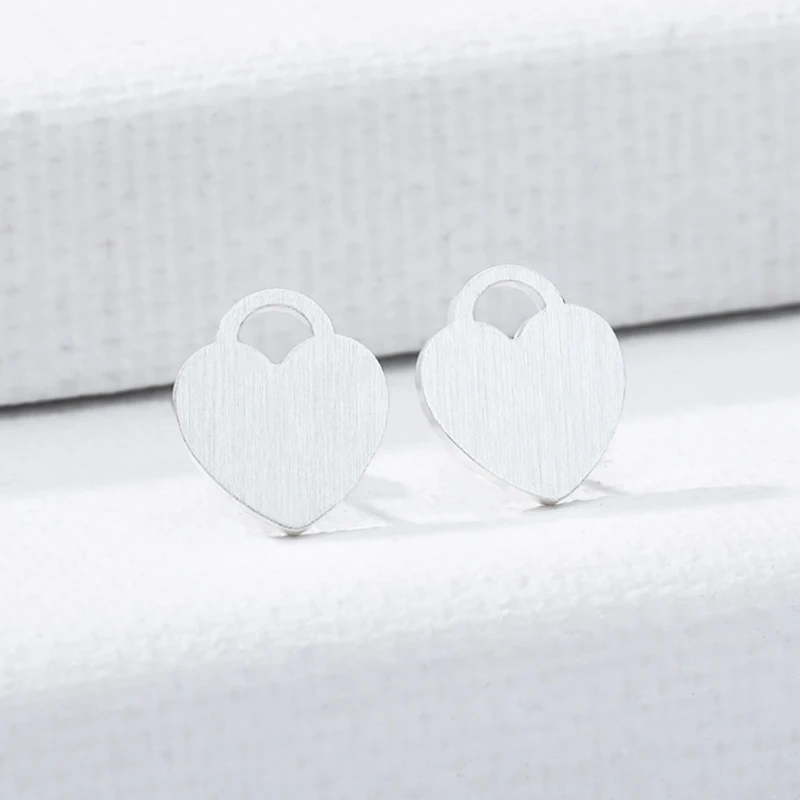 Женские серьги-гвоздики из нержавеющей стали под розовое золото и серебро |