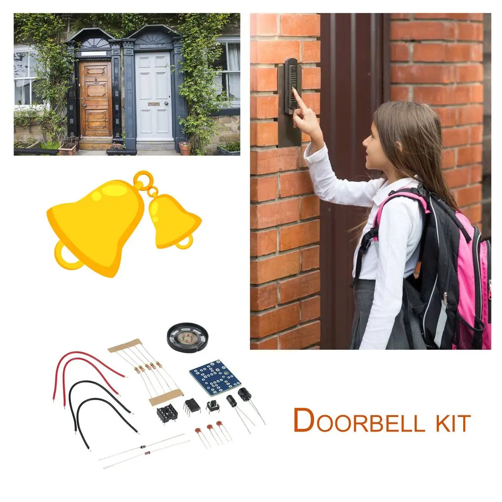 2019 совершенный дверной Звонок электронный DIY Набор для домашней безопасности 6V PCB