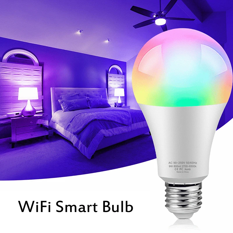Умная лампа с Wi-Fi 2700-6500K 8 Вт RGB-диммер регулируемая цветная светильник Apple HomeKit