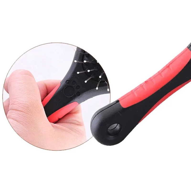 Двойными бортами гребень для кошек собак 2 сталкивается с обеих сторон собака