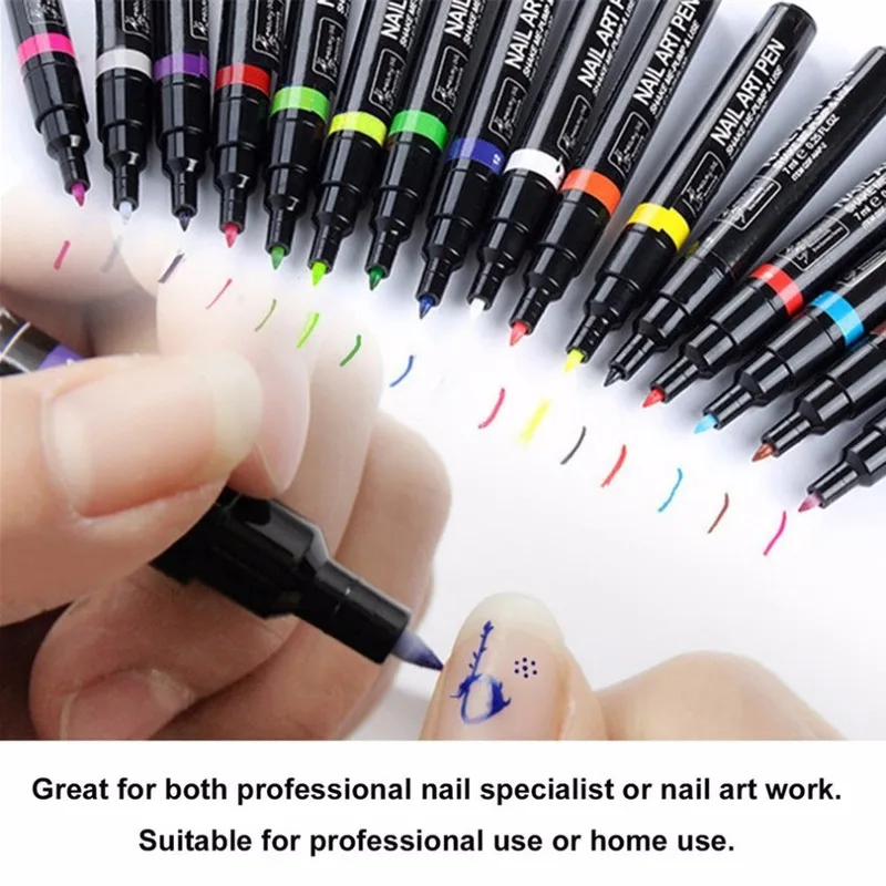 16 цветов 3D маркер для ногтей ручка акварельная кисть сделай сам художественный