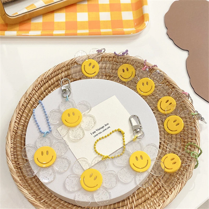 AOMU 2 шт./компл. винтажный цветной желтый акриловый прозрачный брелок в форме