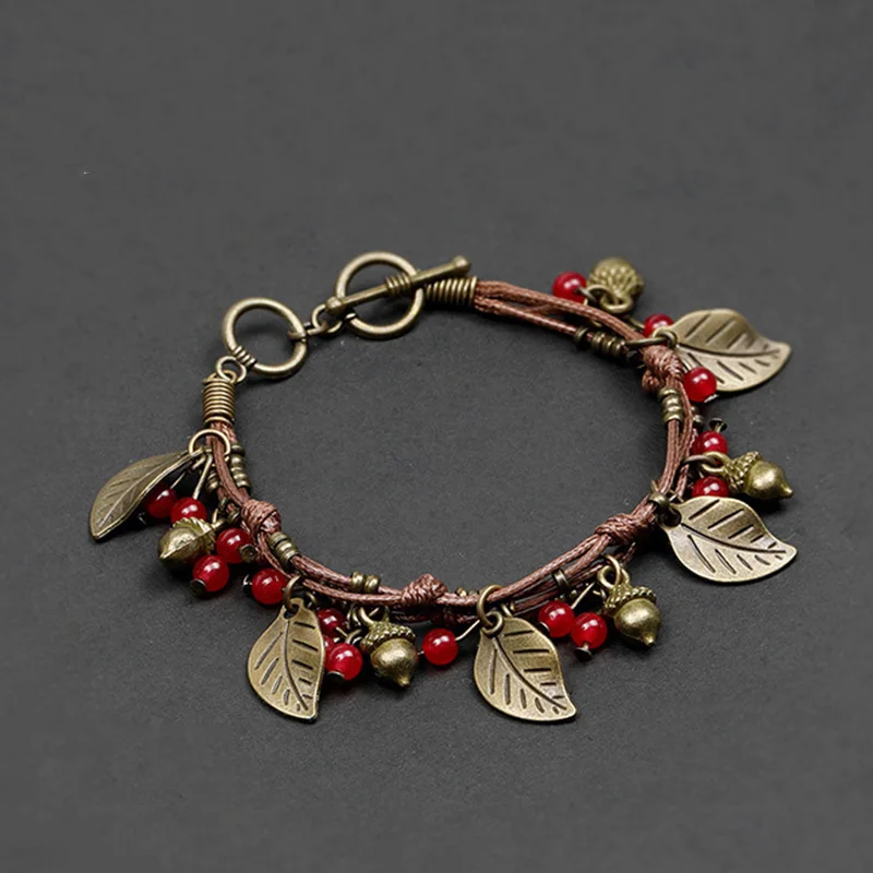 Женский винтажный браслет WEIYU очаровательные браслеты зеленого/синего/красного