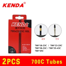 2 шт. KENDA внутренняя шина для велосипеда 700C 23C 25C 35C 45C камера Schrader Presta клапан внутренняя трубка для горного велосипеда трубы шины ШАМБРЕ воздуха