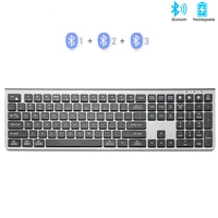 seenda wireless bluetooth keyboard for ipad tablet laptop 108 keys 3device sync rechargeable bluetooth keyboard