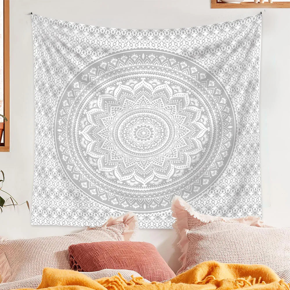 Богемный гобелен фоновая ткань Настенная искусственная мандала декоративная [L] -