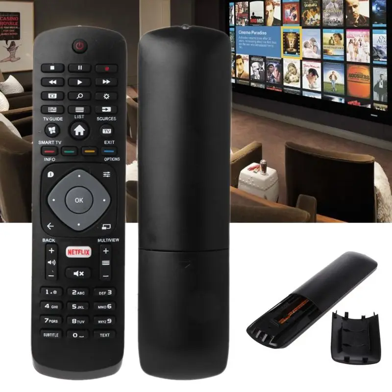 Черный пульт дистанционного управления для Philips NETFLIX Smart 398GR08BEPHN0012HT 1635008714 43PUS6162 398GR08BEPHN0011HL