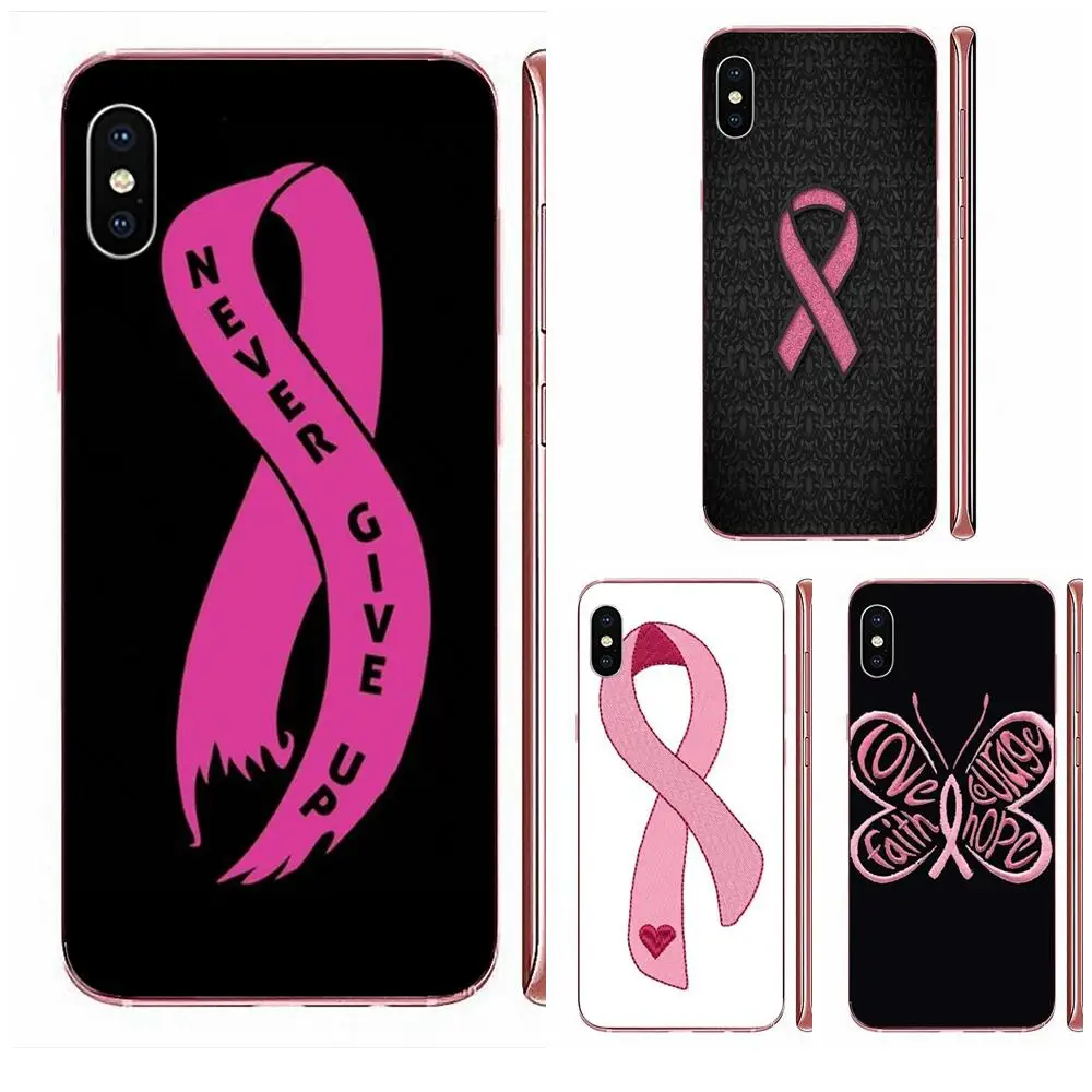 Мягкий ТПУ мобильный девушка рак груди розовая лента лучше для Apple iPhone 4 4S 5 5C 5S SE SE2