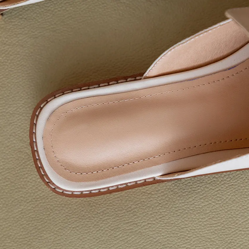 

NIKOVE 2020 Summer Square Toe Women Pumps Shoes Cow Leather+PU Low Heel Round Toe Casual Slip On Fashion Shoes Size 34-39