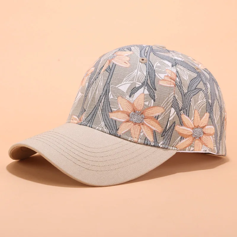 Летняя Женская бейсбольная кепка мужская Кепка Snapback с цветочным принтом