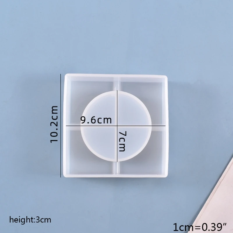 

DIY Crafts Making Tool Crystal Epoxy Resin Mold Square Ashtray Silicone Mould