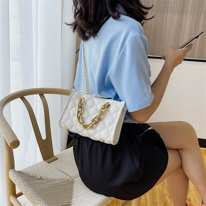 

Сумки через плечо для женщин 2020 квадратная клетчатая женская сумка-мессенджер на цепочке Сумка-тоут кошельки и сумочки sac a main