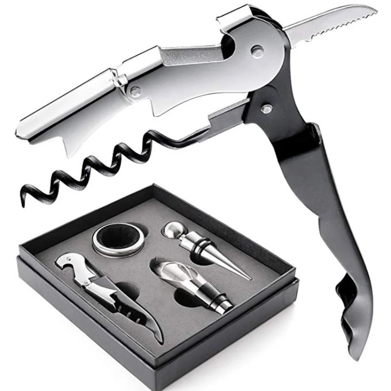 

Штопор для вина, штопор, подарочный набор с заглушками для вина, капельное кольцо, нож для фольги и штопор