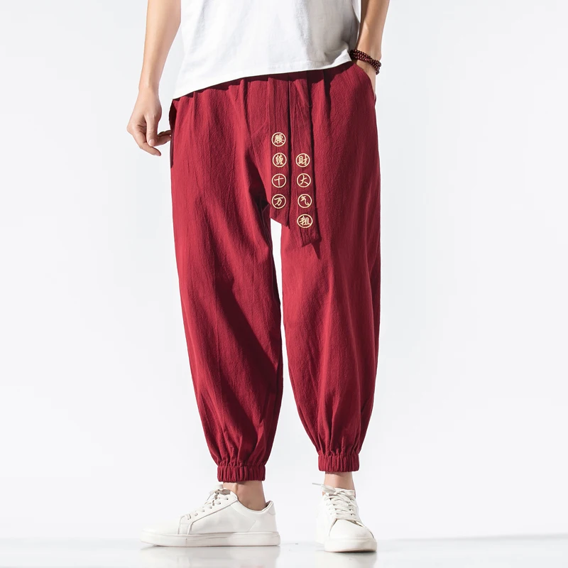 

Harem Pants Men High Quality Pants 2021 Spring Man Streetwear Pockets Male Fashion Joggers Loose Overalls Casual Trousers Men