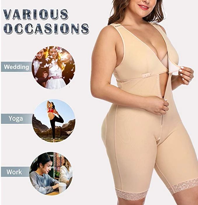 

Women Full Body Shapewear Open-Bust Underwear Waist Trainer Corset Seamless Slimming Bodysuit Butt Lifter Plus Size