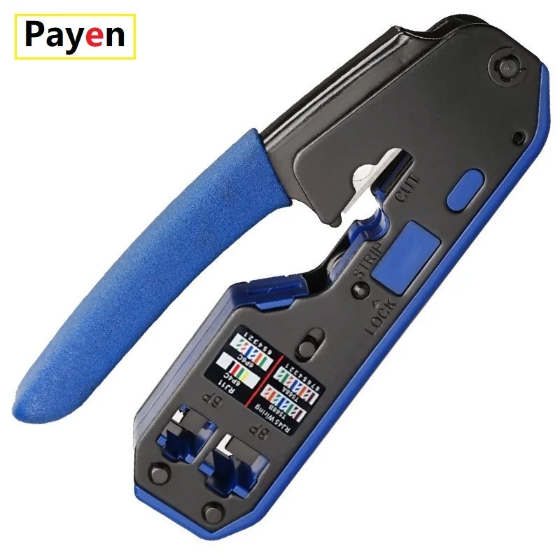 

PAYEN EZ RJ45 Pass Crimper Tool Hand Network Tool Kit Crimping Tool for Cat6 Cat5 Cat5e Connector 8P 6P Lan Cable Wires Pliers