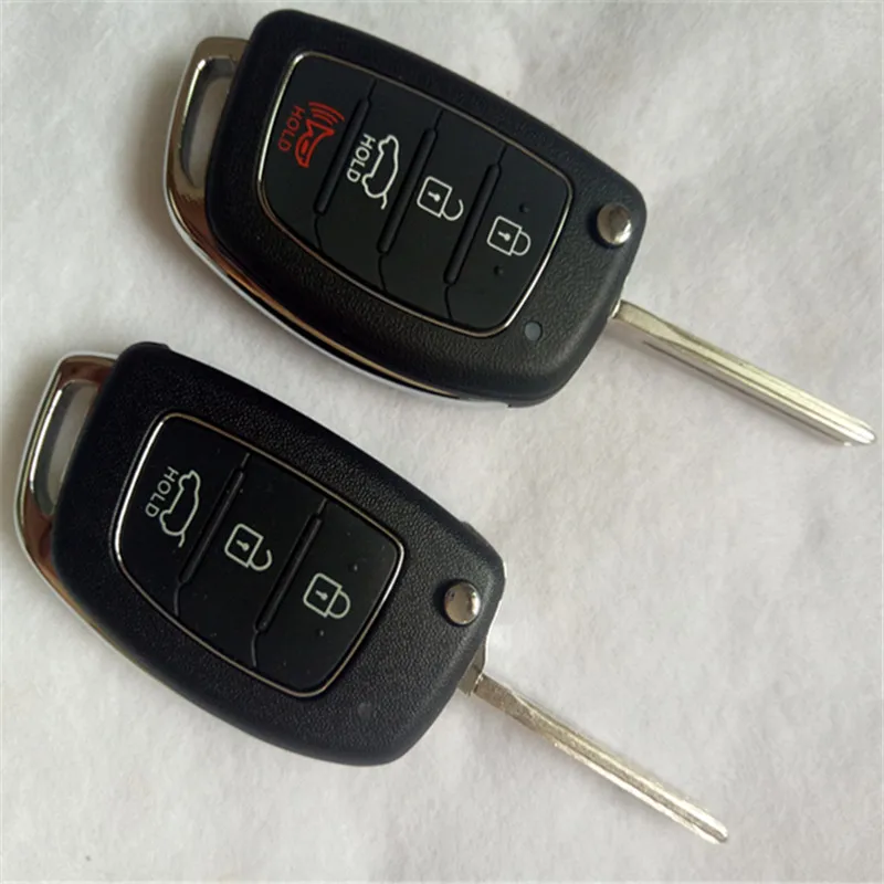DAKATU 3/4 Button Folding Flip Remote Key Shell Case Smart Car Housing Fob For Hyundai i10 i20 i30 i35 i40 Genesis Uncut Bla | Автомобили