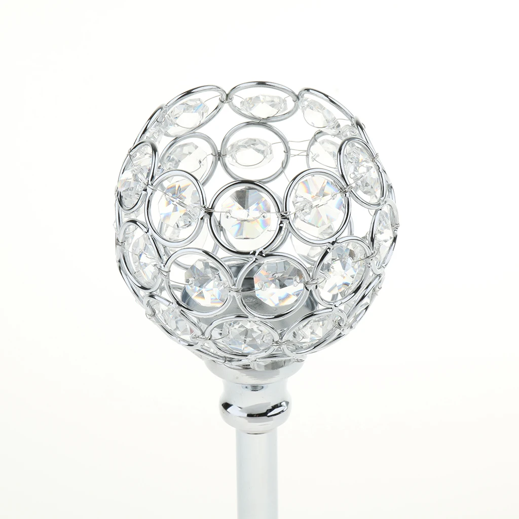 

Crystal Wedding Present Candlestick Candle Tea Light Holder Stand for Events Wedding Home Party Decor Silver Golden