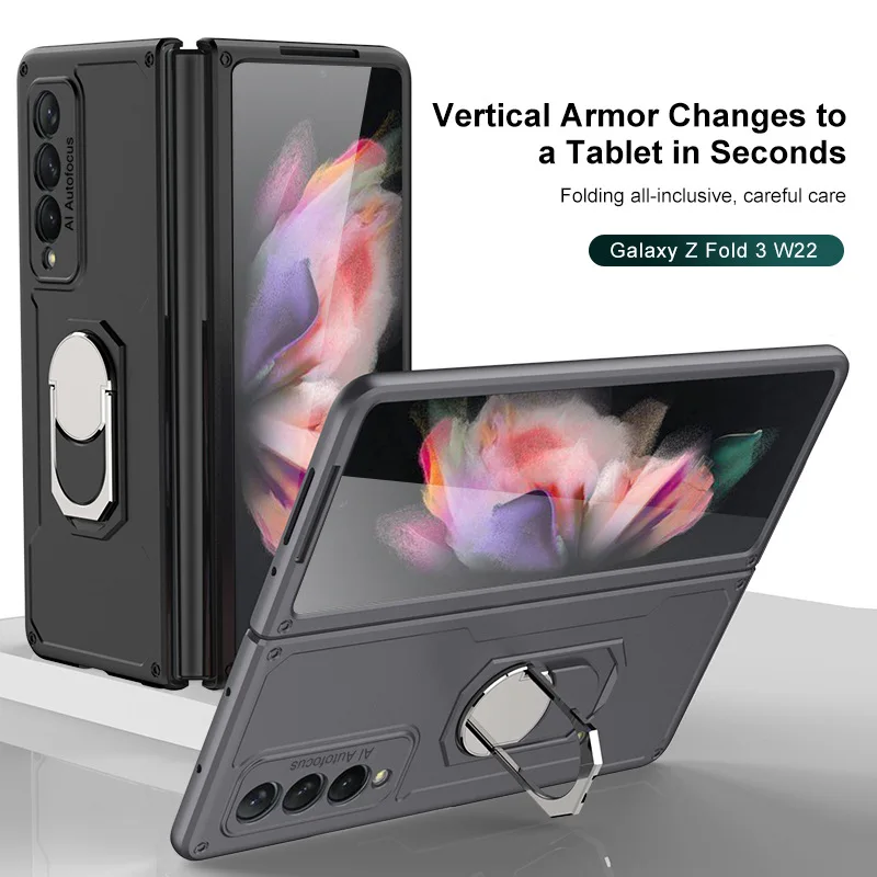 With Finger Ring Case 2021.9 New For Samsung Galaxy Z Fold 3 Case For Galaxy Z Fold3 5G Case F9260 Case