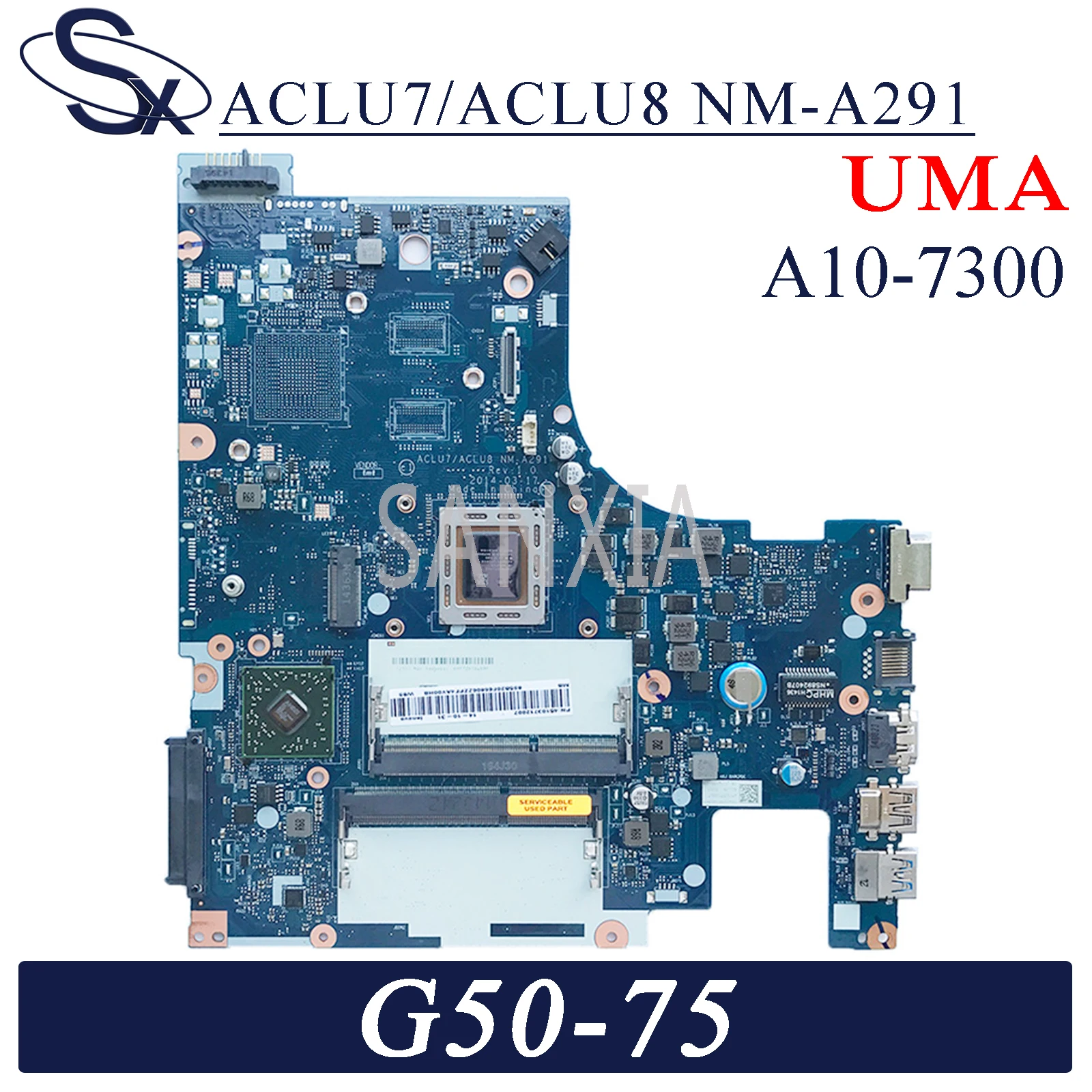 

KEFU ACLU7/ACLU8 NM-A291 Laptop motherboard for Lenovo G40-75 Z40-75 G40-75M original mainboard A10-7300 UMA