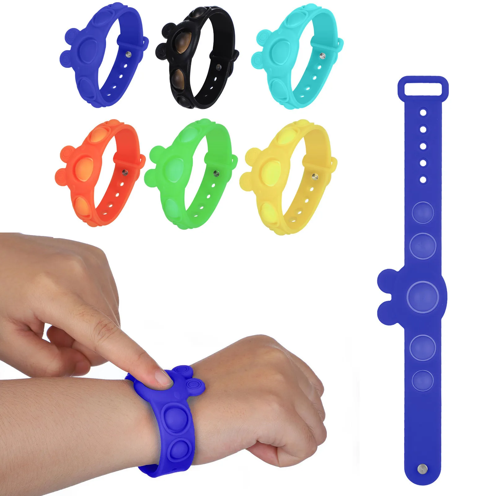 

Mini Dimples Sensory Fidget Toy Decompression Bracelet Decompression Game Antistress Dimple Fidget Toy Free Shipping