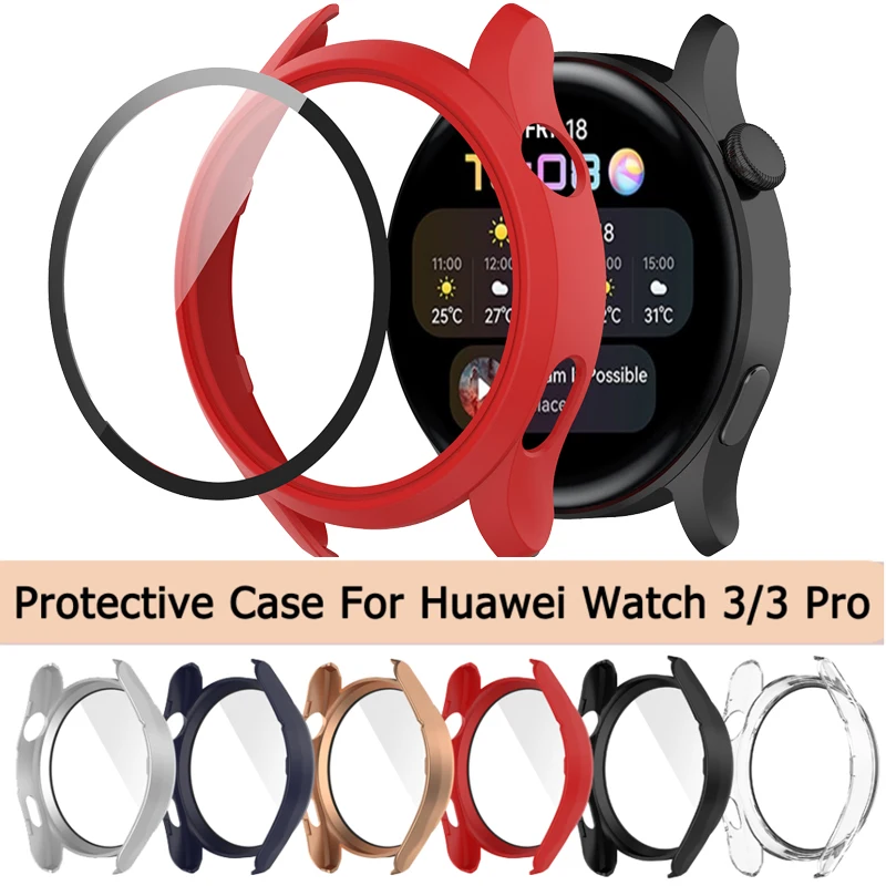

Защитный чехол для Huawei Watch 3, чехол из закаленного стекла, Защитная пленка для экрана из поликарбоната, аксессуары для умных часов Huawei Watch 3 pro