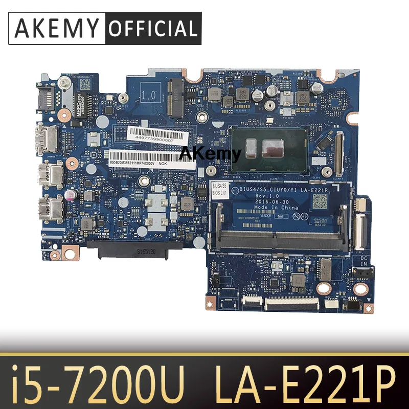 LA E221P FRU: 5B20M39321 Lenovo Yoga510 14ikb flex 4 1480 материнская плата для ноутбука I5 7200U R5 M430 2G solo display