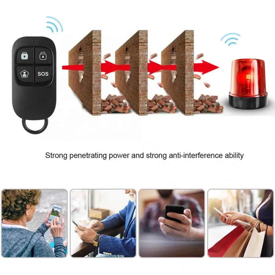 ES-RC1 433MHz Wireless RF Smart Remote Control for Alarm System Transmission Distance 80 M Strong penetrating power | Безопасность и