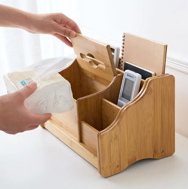 Офисные аксессуары бамбуковый бумажный поднос выдвижная полка для книг