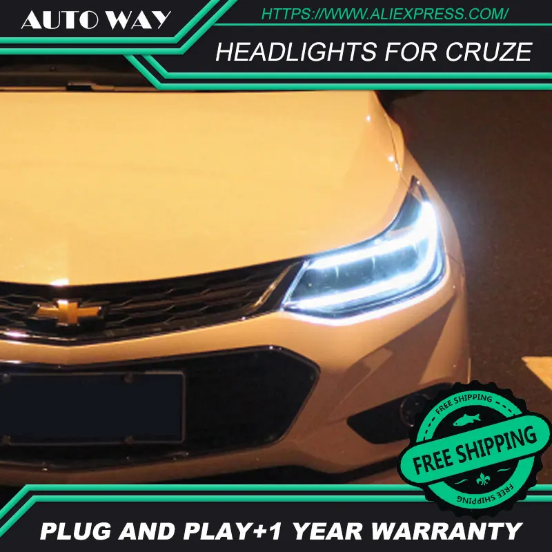 Стайлинг автомобиля светодиодный фонарь для Chevrolet Cruze HID лампа грыжи аксессуар