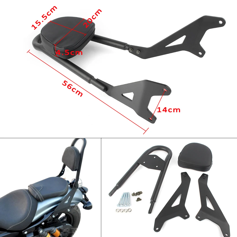 Стойка для спинки сиденья мотоцикла Sissy Bar Yamaha Star XVS950 Bolt XV950 2014 2015 2016 2017 R Spec черная