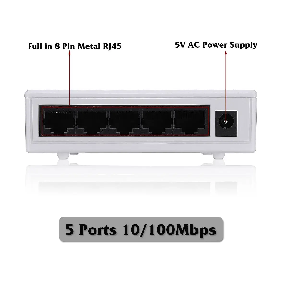 1 шт 5V 5-Порты 8-Порты RJ-45 10/100 Мбит/с Gigabit Ethernet сетевой коммутатор Gigabit Интернет концентратор для ТВ компьютерных игр