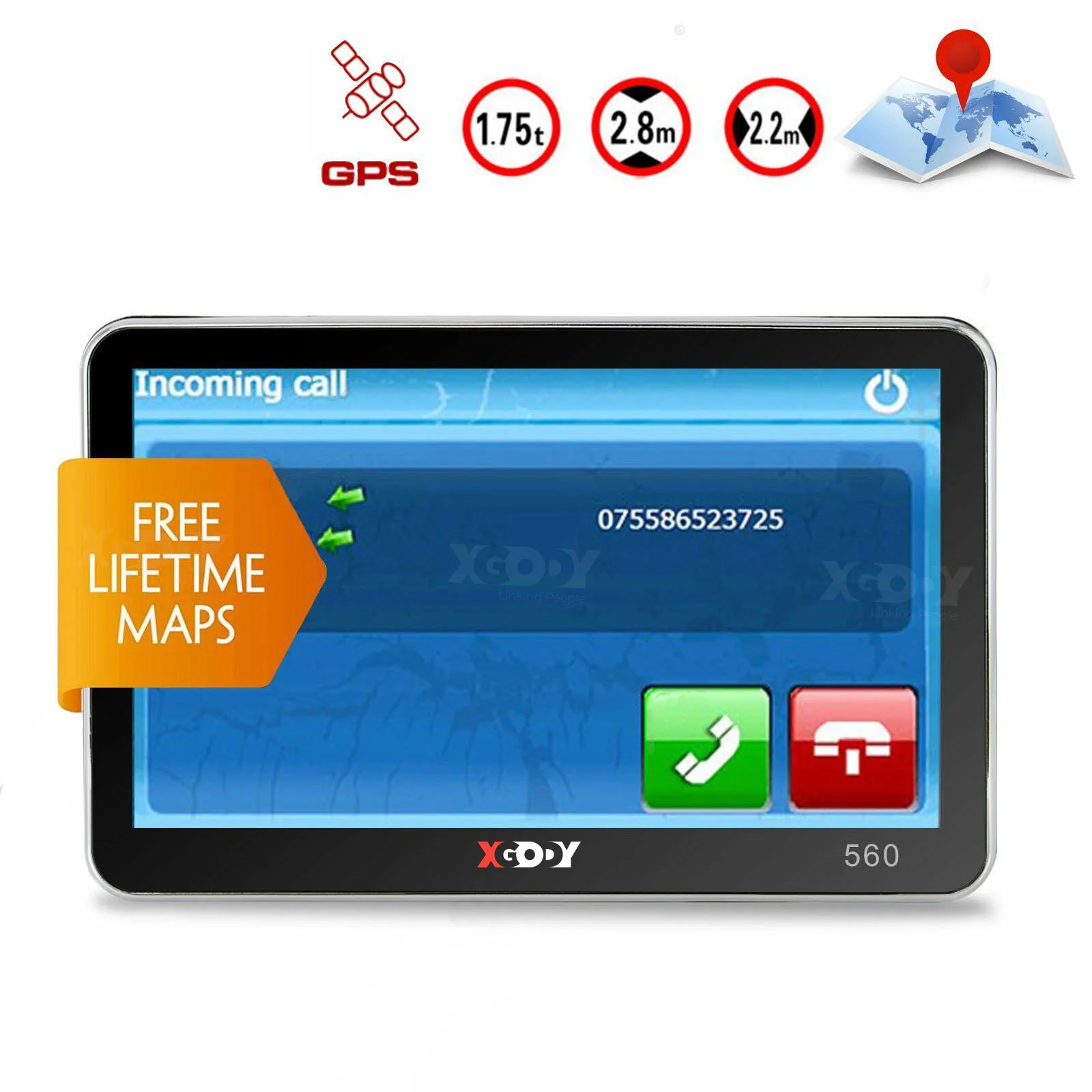 XGODY 5 дюймов Автомобильный GPS навигации грузовик навигация навигатор русский Navitel