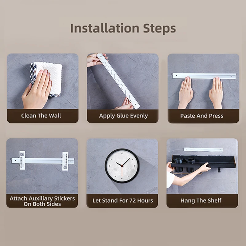 Кухонный органайзер для специй Joybos набор настенных стеллажей без отверстий