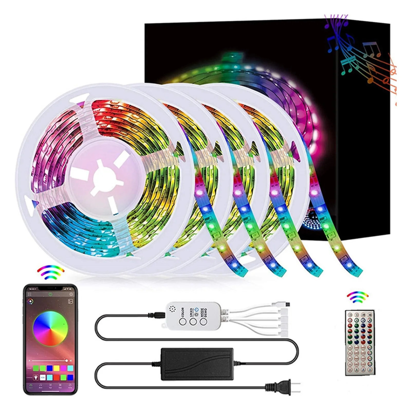 

New Hot Led Strip Lights Christmas Colorful Remote Control LED Light for Home Party USJ99
