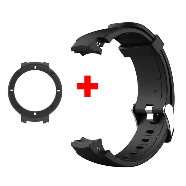 silicone black SIKAI силиконовый кожаный ремешок для часов Huami Xiaomi Amazfit Verge 3 lite часы высококачественный ремешок сменный Браслет для Huami 3 - Цвет: silicone black