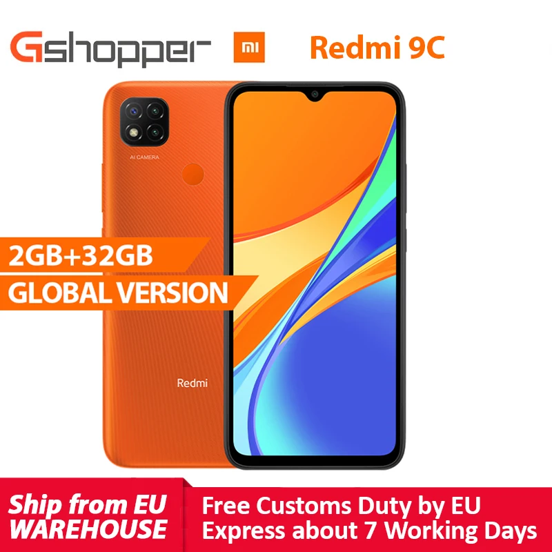 Глобальная версия Redmi 9C 2 Гб оперативной памяти 32 встроенной восьмиядерных