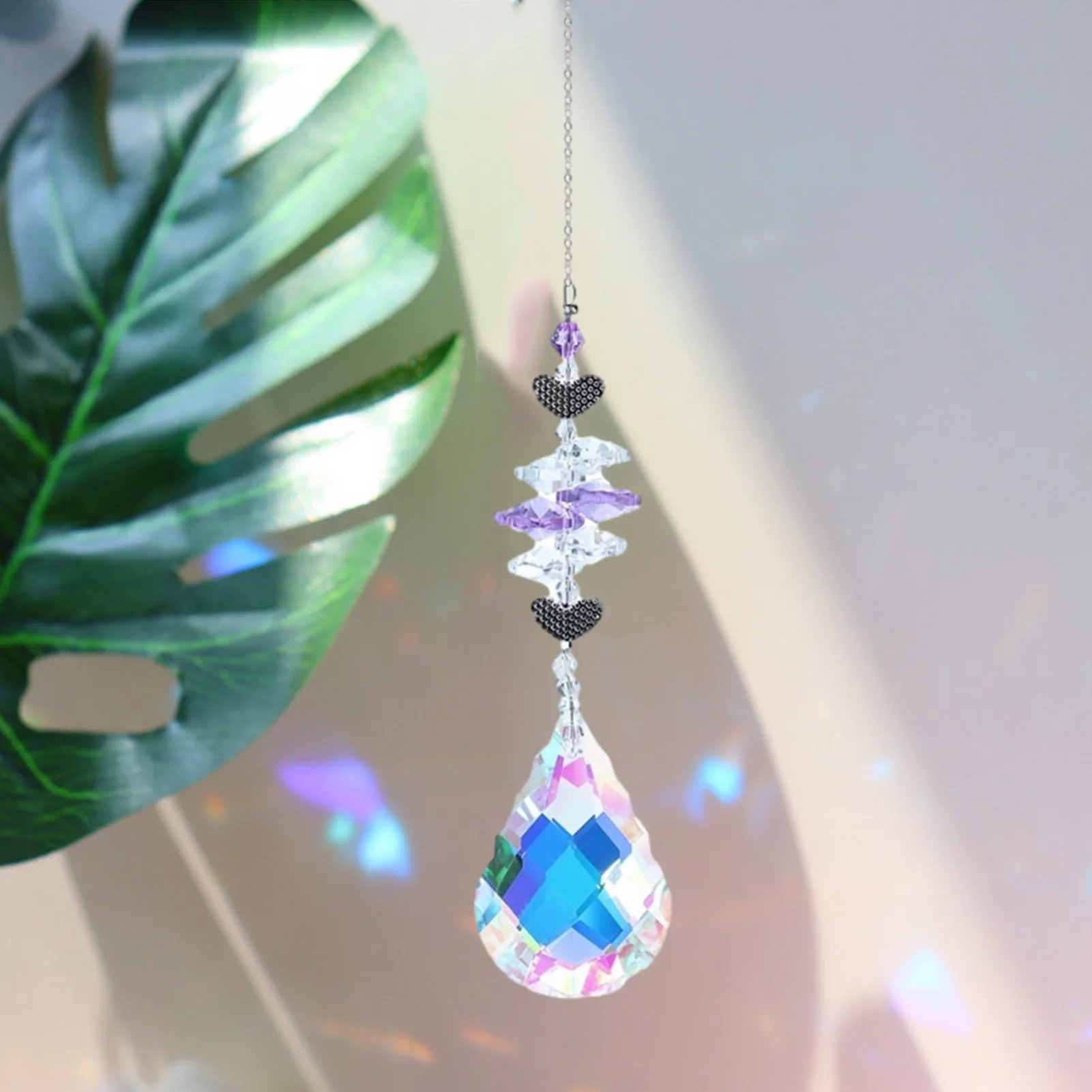 

Crystal Suncatcher Window Hanging Decor Car Prism Decoration Rainbow Maker For Car Window Room Decoration Hanging Sun Catchers