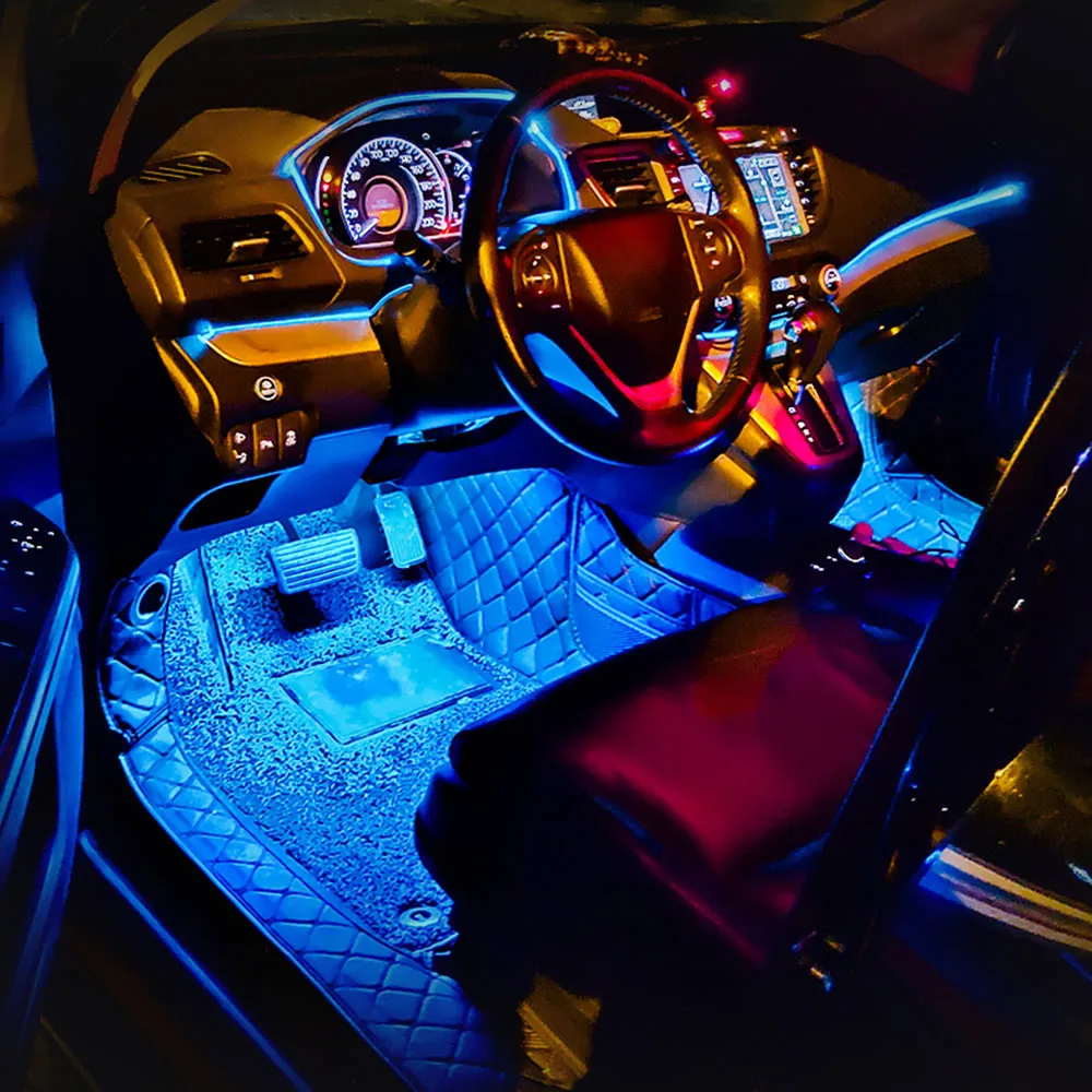 Car RGB Atmosphere Light Foot USB Remote Control Interior Decorative Ambient LED Lamp Strip Accessories Hot | Автомобили и