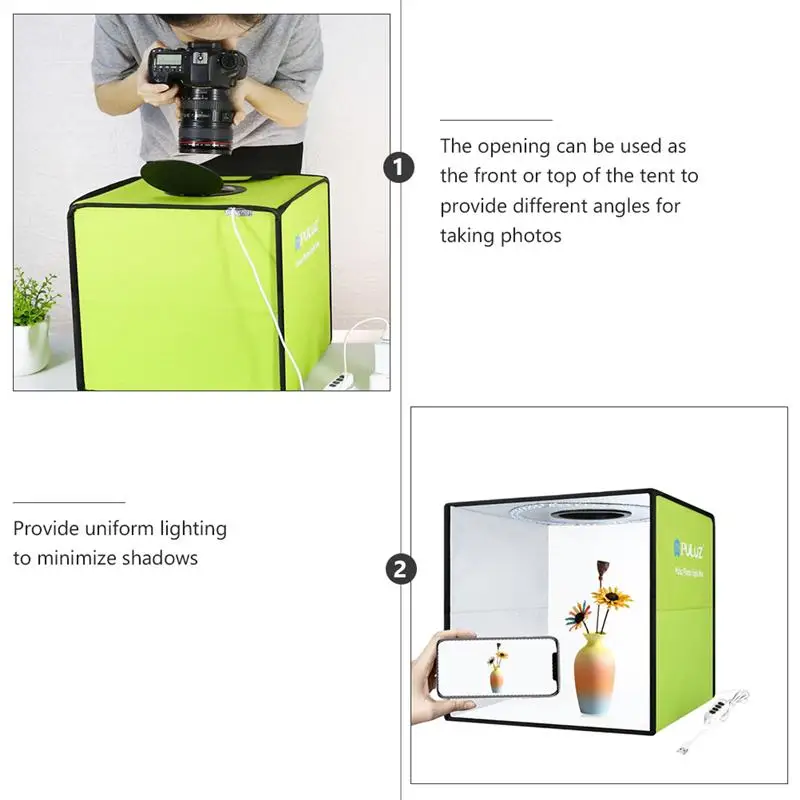 Складной светильник тбокс для фотостудии софтбокс со светодиодной подсветкой