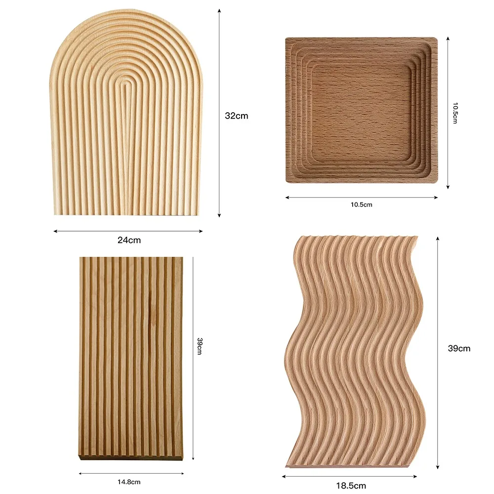 

Kitchen Wood Water Ripple Board Chopping Block Storage Tray Non-slip Cutting Board Bread Dessert Storage Organizer Home Decor