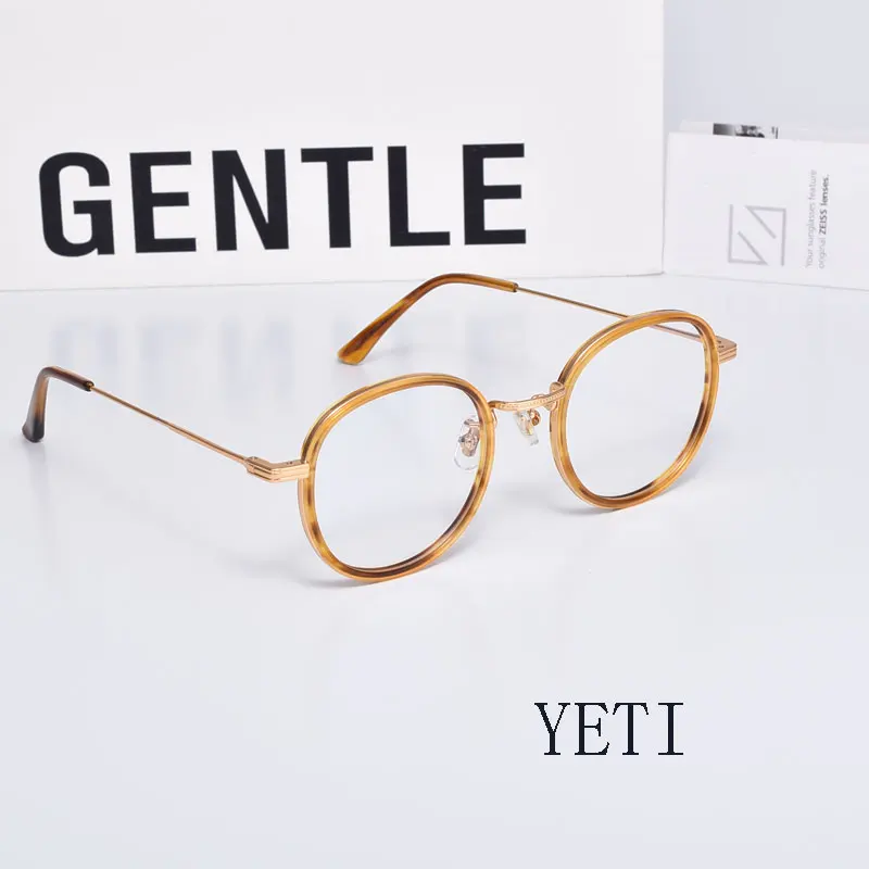 Элегантный фирменный дизайн Yeti оптический Оправы для очков круглый Титан