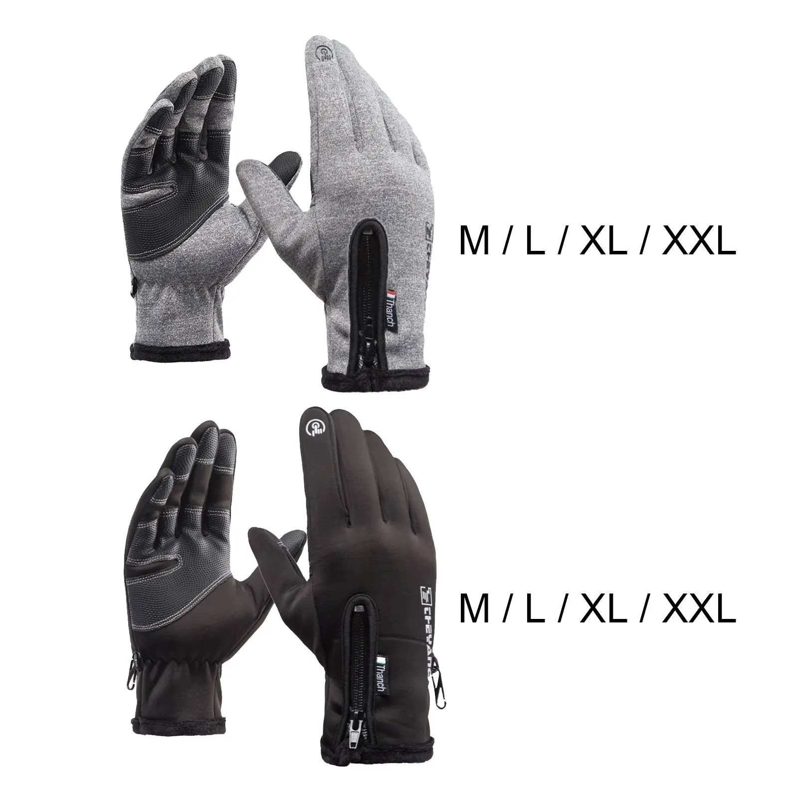 

Motorcycle Gloves Winter Thermal Fleece Lined Winter Water Resistant Touch Screen Non-slip Motorbike Riding Gloves