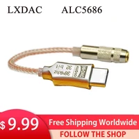 lxdac a01 alc5686 usb type c to 3 5mm dac earphone amplifie digital decoder aux audio cable hifi adapter converter android