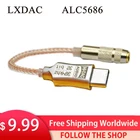 LXDAC A01 ALC5686 USB Тип C до 3,5 мм DAC наушники усилитель цифровой декодер AUX аудио кабель hifi адаптер конвертер Android