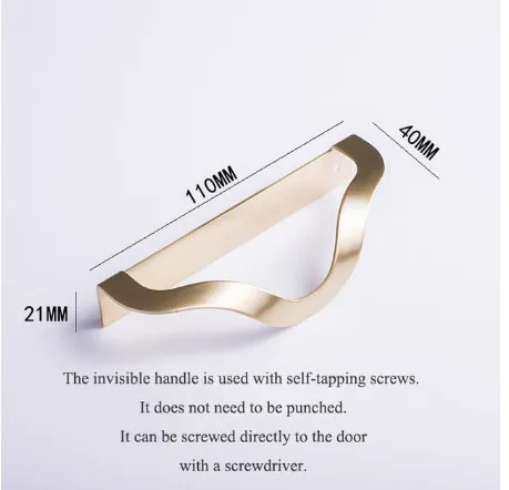 Невидимая ручка/латунная дверная ручка Европейская ручки для антикварной мебели