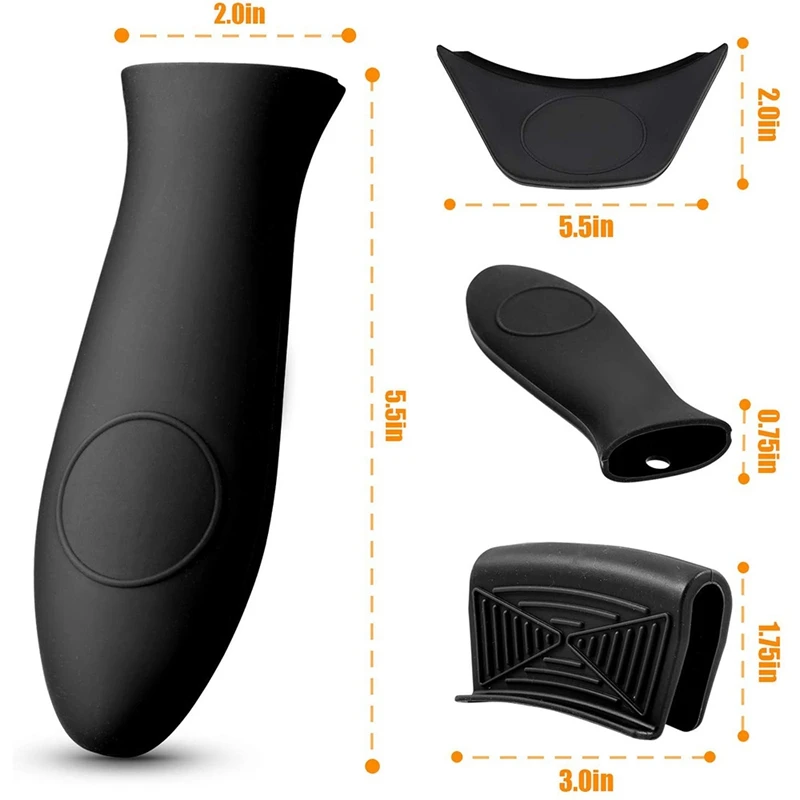 Крышка для ручки из чугуна крышки ручек кастрюли 6 шт. термостойкие силиконовые